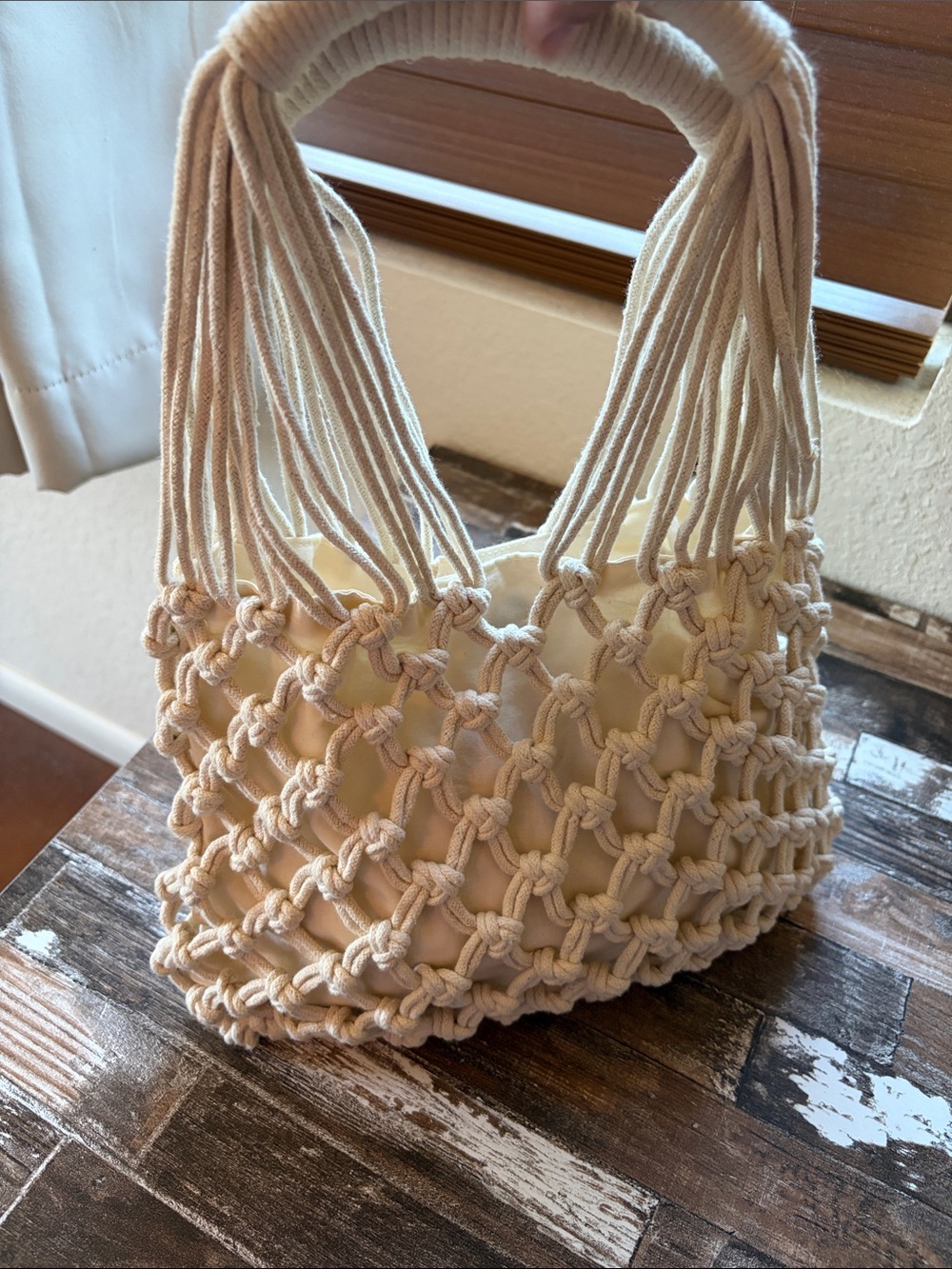 Forever 21 Cream Macramé Knot Bag - Picture 9 of 11